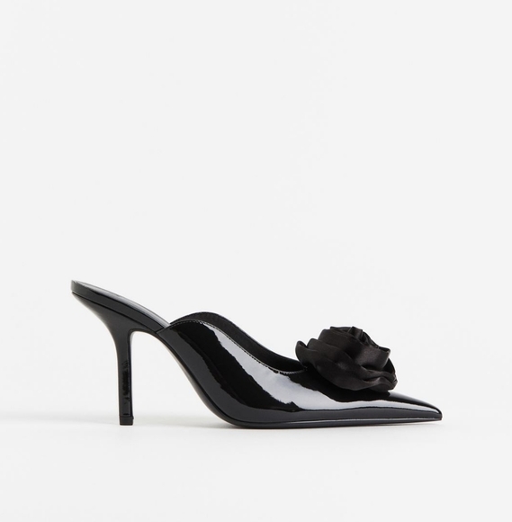 H & M 3D Floral Appliqués Mules - Picture 3 of 8